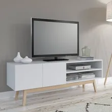 Tv-alus Home valge/tamm 160 cm