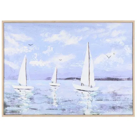 Seinapilt Sailing Boat 50x70 sinine