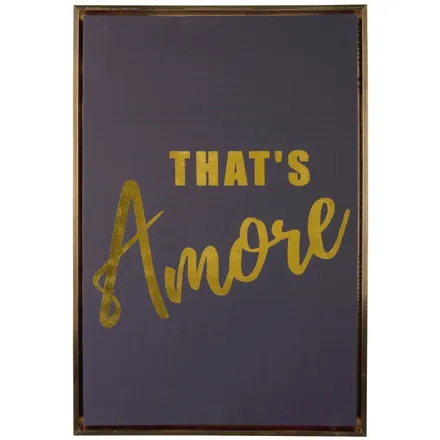 Seinapilt That´s Amore 40x60 must/kuldne