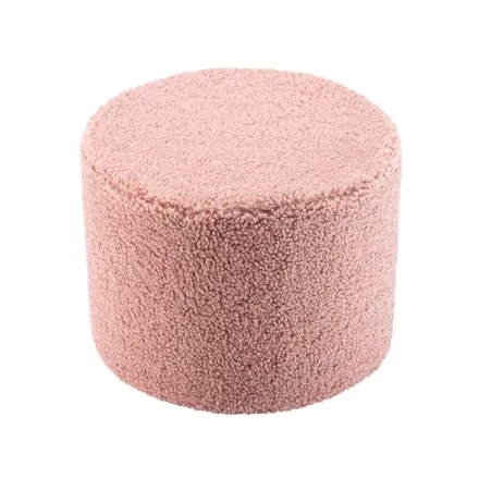 Wigiwama tumba Pouffe H25 Teddy roosa