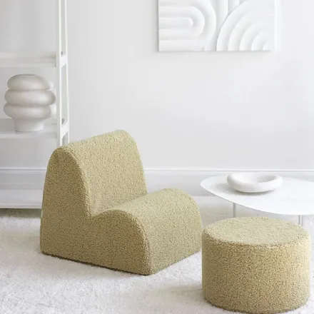 Wigiwama tumba Pouffe H25 Teddy roheline