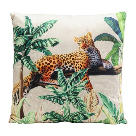 Dekoratiivpadi Jungle Leopard 43x43 roheline