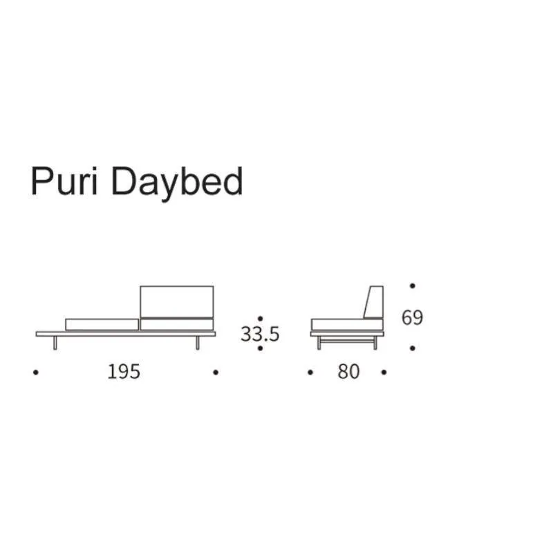 Innovation diivanvoodi Puri tumesinine/pähkel