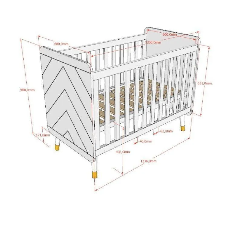 Beebivoodi Billy 60x120 roosa