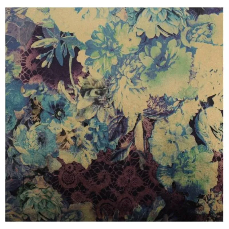 Dekoratiivpadi Flowers 45x45 lilla/kuldne